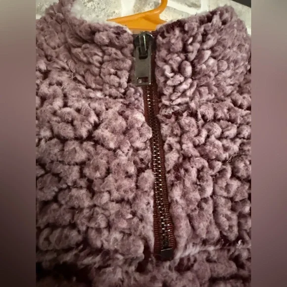 CoffeeShop Purple and White Sherpa Jacket - Picture 2 of 4